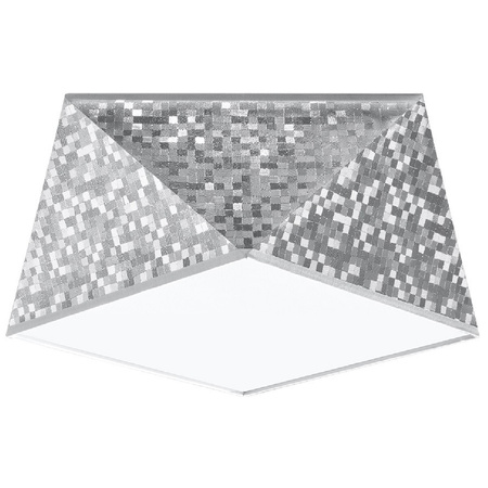 LED stropní svítidlo Plafond HEXA E27 čtvercové svítidlo 25cm stříbrné SOLLUX