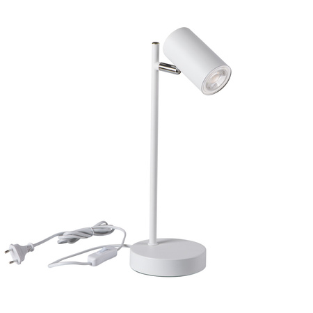 Stolní stolní lampa Školní kancelářská noční lampa Nastavitelná GU10 Bílá Evalo Kanlux