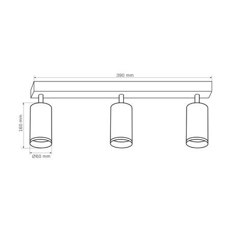 Nástěnné a stropní bodové svítidlo 3x GU10 White LONDON Sanico Goldlux