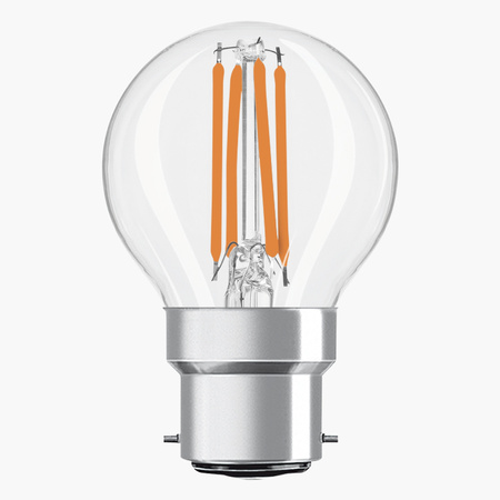 LED žárovka P45 Ball B22d 4W = 40W 470lm 4000K Neutral 300° Retrofit Filament CLASSIC Osram