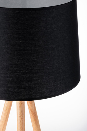 Stojací lampa E27, Nastavitelnou Výškou Černá CLARA LUMILED