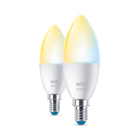 2x LED žárovka E14 Candle C37 4,9W = 40W 470lm 2700-6500K TW Smart SMART WiFi Bluetooth App WiZ