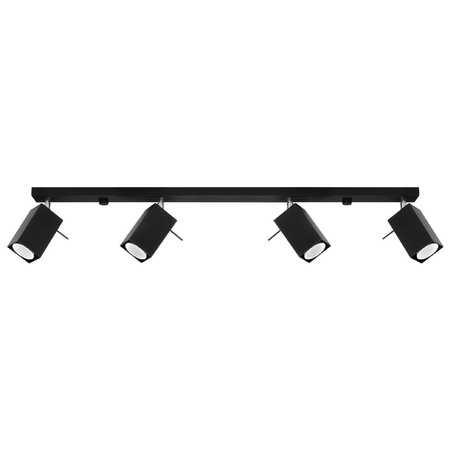 Svítidlo pro povrchovou montáž MERIDA 4L 4xGU10 Reflektor halogenový pohyblivý minimalistický černý SOLLUX