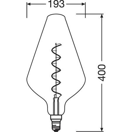 Dekorativní LED žárovka E27 AW188 4W = 15W 140lm 1800K Teplá bílá 300° vlákno stmívatelné OSRAM Vintage 1906