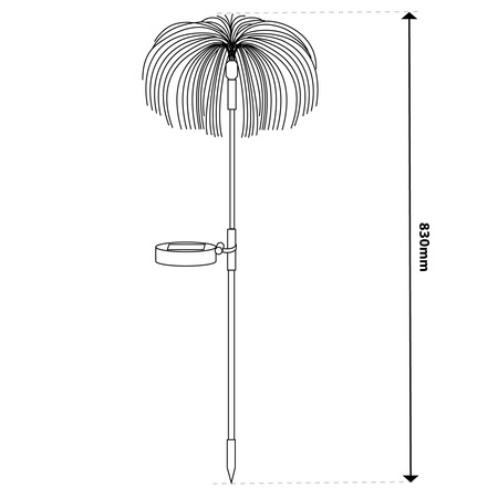LED solární zahradní lampa poháněná venkovním dekorativním foukačem Medusa IP44