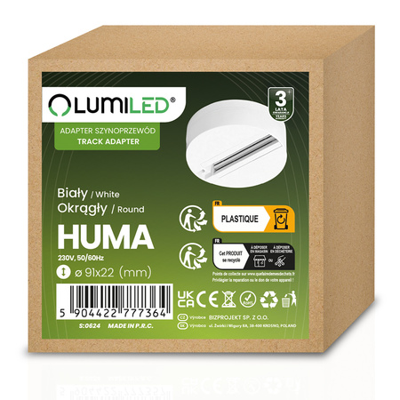 Adaptérová základna pro montáž jednofázových reflektorů Bílá LUMILED