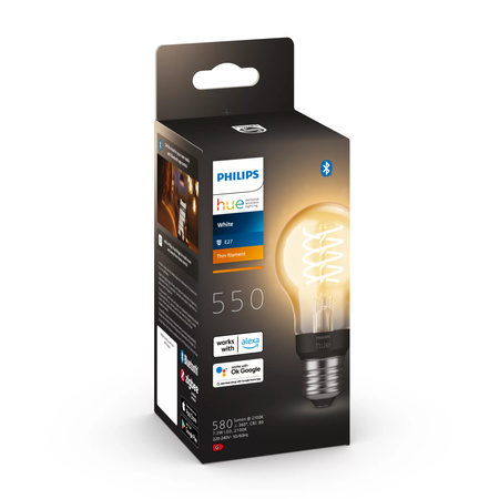LED žárovka E27 A60 7W 2100K Warm Filament PHILIPS HUE White Bluetooth Zigbee