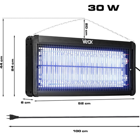 Lapač komárů UV světlo IKV-30W VAYOX
