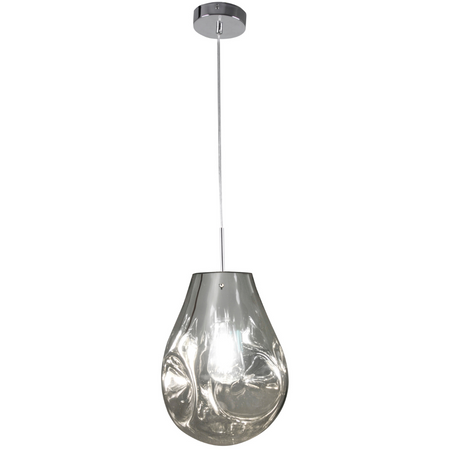 Skleněné stropní závěsné svítidlo KIMBERLY CHROME chrom 1x E27 GOLDLUX (Polux)