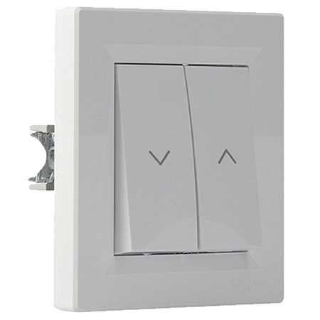 Roletový spínač s rámečkem. dvojitý Asfora. bílý