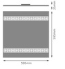 LED panelové stropní světlo 27,5W 4000lm 4000K neutrální stmívatelné Flush Mount černé 60x60cm Louver Ledvance