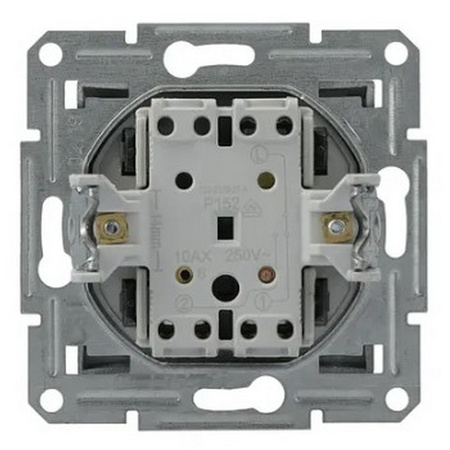 Světelný spínač jednoschodový jednopólový bez rámu Asfora pro zapuštěnou montáž IP20 antracit