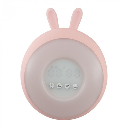 Dětské noční světlo LED elektronický budík 3,1W 3000K teplá bílá + RGB růžové MARY'S KING