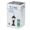 Stožár zahradní lampy E27 IP44 30CM matná černá VT-753 V-TAC