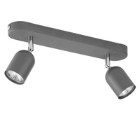 TOP GRAPHITE Spot Grafitová a stříbrná klasika 2xGU10 3302 TK Lighting stropní svítidlo