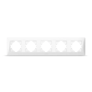 Horizontální rámeček pro zásuvky Pětinásobná povrchová montáž BINERA VIDEX, bílá