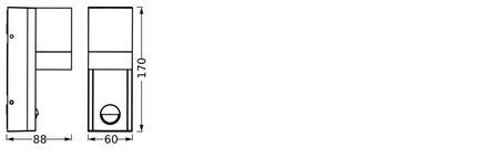 Venkovní nástěnné svítidlo LED GU10 IP65 IK05 šedé se senzorem pohybu a soumraku Endura Ledvance