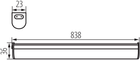 LED světlo pod skříňku 15W 1600lm 4000K neutrální 150° obdélníková bílá Mera Kanlux