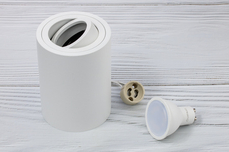 Povrchové Halogenové svítidlo, TUBA SPOT Kulatá 115mm AMAT-L + LED GU10 6W 4000K LUMILED