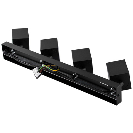 Reflektorové stropní svítidlo 4xGU10 QUANTUS beam strip Black