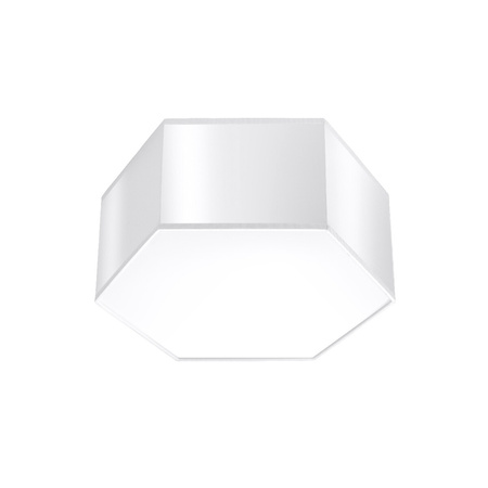 SUNDE 2xE27 LED stropní plafon 13cm šestihranné svítidlo Bílý SOLLUX
