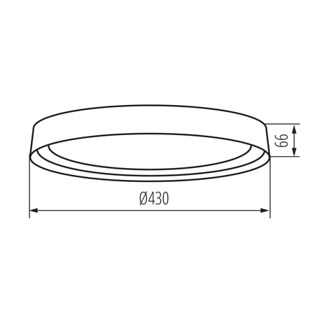 Plafond LED stropní panel Svítidlo pro povrchovou montáž 17,8W 1280lm 4000K Neutral 120° Round White Black Nifu Kanlux