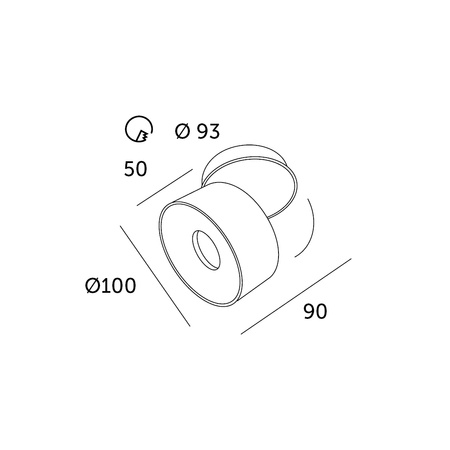 LED STROPNÍ SVĚTLO OSLO 14W 860lm 3000K KULATÝ tah bílý. KOBI