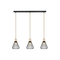 Stropní závěsné svítidlo E27 Black Industrial Farfalle Rabalux