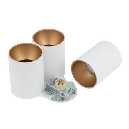 EYE TONE III Plafondová lampa 7666 Nowodvorski Bílo-zlatá 3xGU10 Stropní bodové svítidlo Moderní