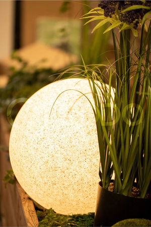 Venkovní zahradní lampa 230V E27 BULLET 40cm Kámen