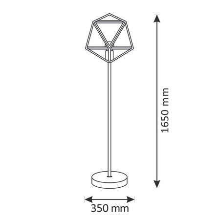 LED stojací lampa 20W zlatá Dánsko Sanico Goldlux