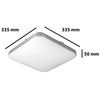 Čtvercové LED stropní svítidlo DOMIN 24W 4000K 33cm IP44