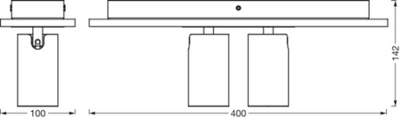 LED stropní nástěnné svítidlo nástěnné povrchové montáže 6,8 W 460lm 3000K teplé stmívatelné dekorativní hnědé černé bodové rtuťové Ledvance