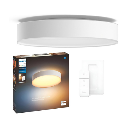 LED stropní světlo Enrave White 19,2W 38cm CCT PHILIPS HUE Bluetooth + stmívač