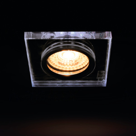 Halogenová bodová LED GU10 20W 210lm 3000K teplá bílá zapuštěná čtvercová stříbrná Soren Kanlux