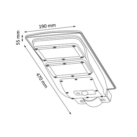 Reflektor LED 168-650lm 6000K IP65 6W Solar Black se senzorem pohybu a soumraku + dálkové ovládání STREET-6 GOLDLUX (Polux)