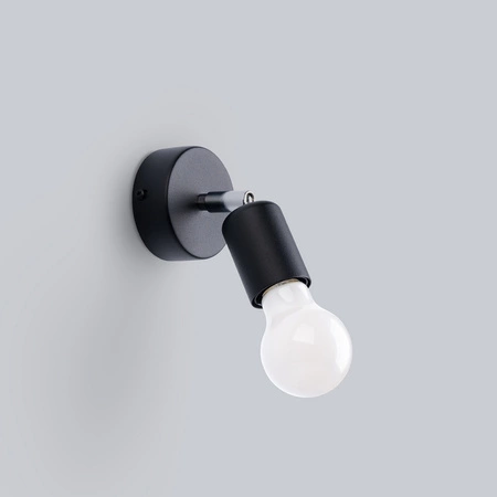 Nástěnné svítidlo FORNES 1 E27 černé Minimalistické SOLLUX