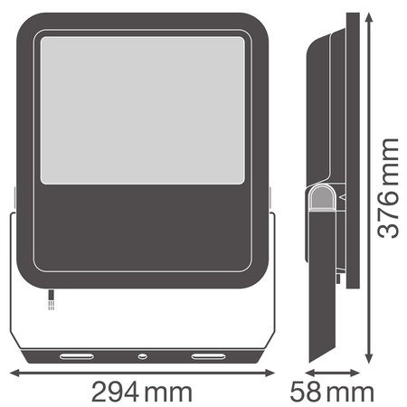 LED reflektor 133W 20000lm 6500K IP66 černý LEDVANCE reflektor