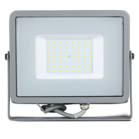 Reflektor LED 50W 4000lm 3000K IP65 Bílý s pohybovým senzorem a funkcí CUT-OFF Samsung Chip VT-50-SW V-TAC