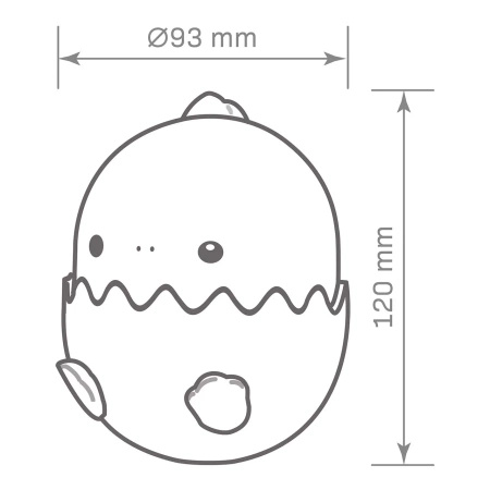LED dekorativní lampa 0,75W 3000K RGBW béžová růžová stmívatelná Baby Sanico Goldlux