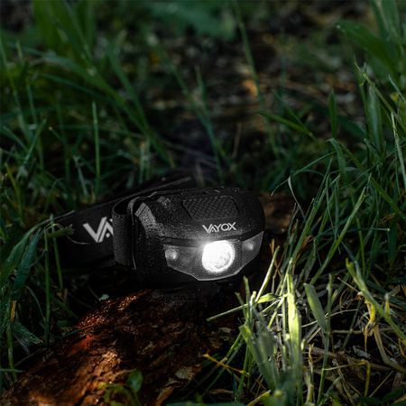 Dobíjecí čelová svítilna 100lm LED + 2x LED VA0178 VAYOX