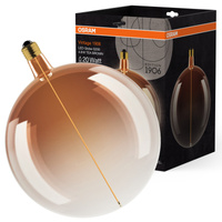 Dekorativní LED žárovka E27 4,8W = 20W 200lm 1800K Warm 320° Amber Filament Dimmable Vintage 1906 Osram
