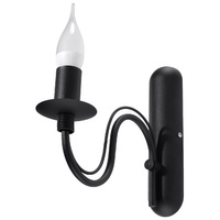 LED MINERWA E14 Nástěnná lampa černá SOLLUX