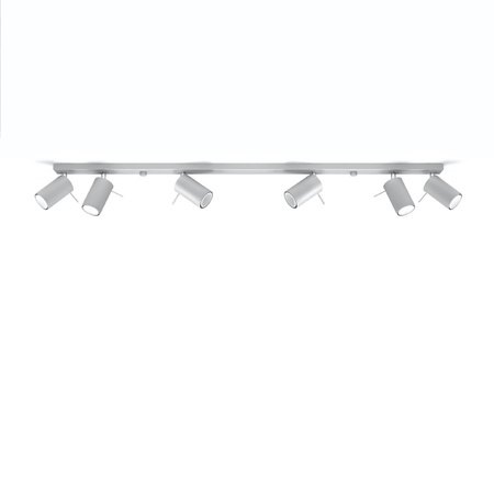Svítidlo pro povrchovou montáž RING 6L 6xGU10 Reflektor Halogenový pohyblivý pásek Minimalistická šedá SOLLUX