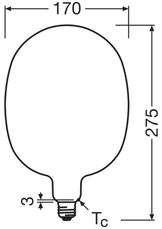 Dekorativní LED žárovka E27 7,3W = 60W 806lm 2700K Warm 320° Dimmable Vintage 1906 Osram