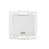 Spínač NO pro zvonek osvětlený 10A Square White LOGI Kanlux