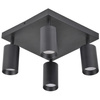 Stropní LED svítidlo nástěnné a stropní svítidlo 4 x GU10 MARIBEL Black GOLDLUX (Polux)
