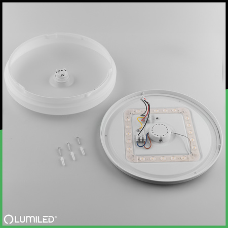 LED Plafond pro povrchovou montáž 18W NOTUS 2 Round Motion Sensor IP44 33 cm LUMILED