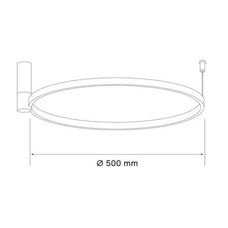 LED stropní svítidlo 20W 2600lm 4000K Neutral Black NOEMI Sanico Goldlux