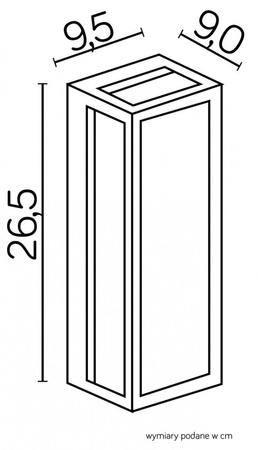 Venkovní zahradní lampa LED nástěnná lampa Porto M1976 E27 Su-Ma